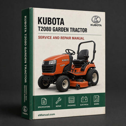 Kubota T2080 Garden Tractor Workshop Service Repair Manual