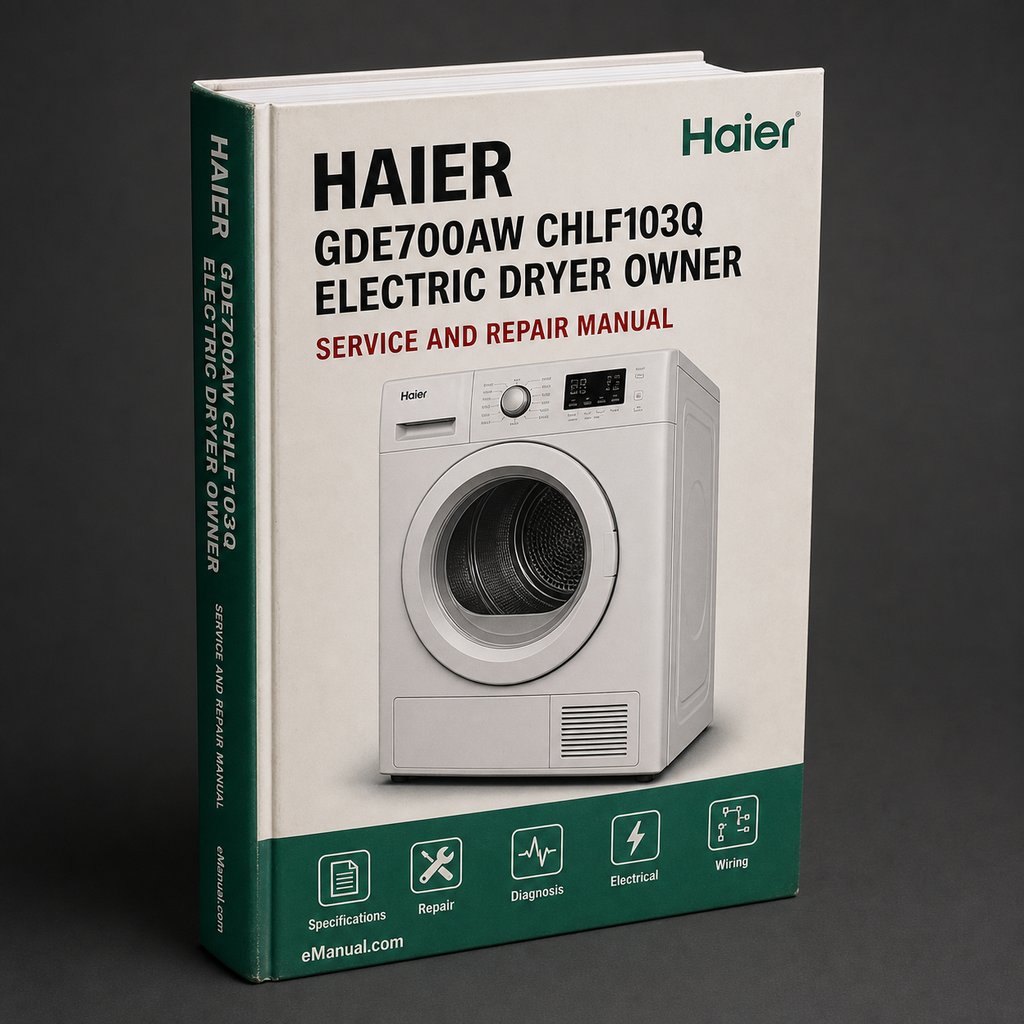 Haier GDE700AW / CHLF103Q Electric Dryer Owner Manual PDF Download