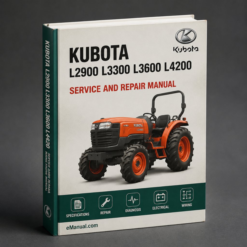 Kubota L2900 L3300 L3600 L4200 Service Workshop Manual