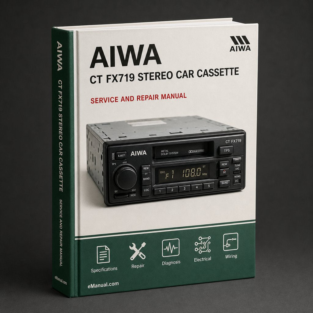 Aiwa CT FX719 Stereo CAR CASSETTE Receiver Parts List Manual PDF Download
