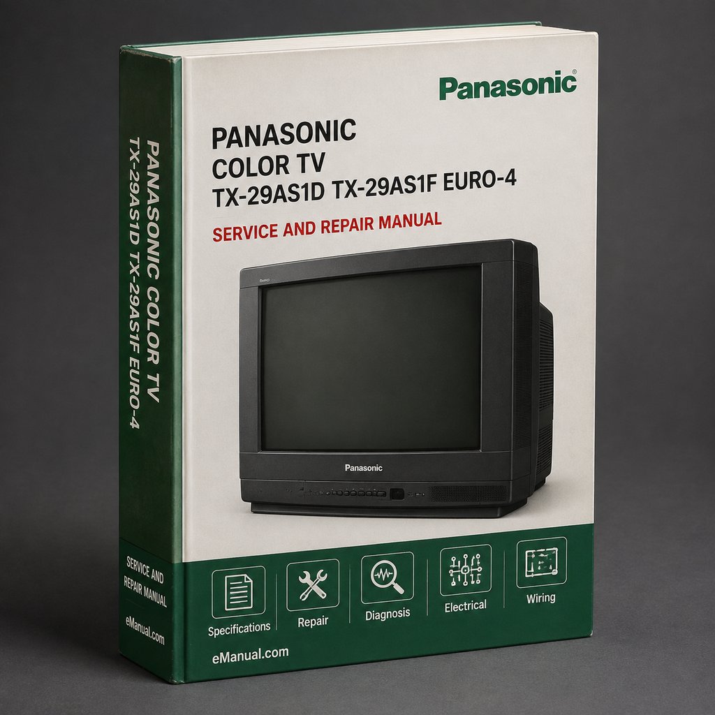 Panasonic Color TV TX-29AS1D TX-29AS1F EURO-4 Chassis Service Manual Download PDF