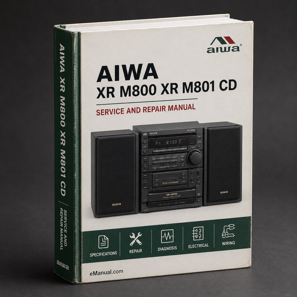 Aiwa XR M800 / XR M801 CD Stereo System Supplement Service Manual PDF Download