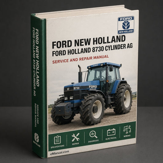 Ford New Holland 8730 6 CYLINDER AG Tractor ILLUSTRATED Parts List Manual