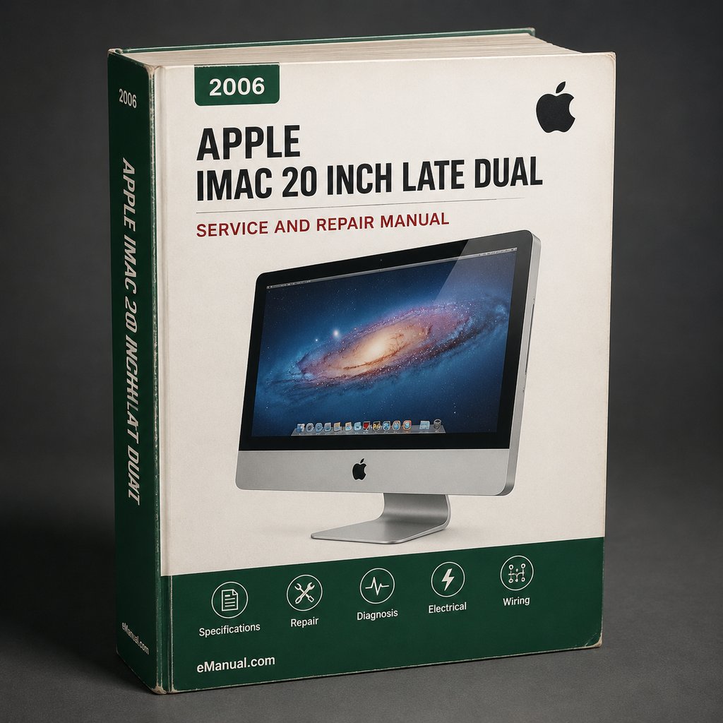 Apple iMAC 20 inch (Late 2006 Dual Core 2.0 Ghz) Service Manual & Repair Guide PDF Download