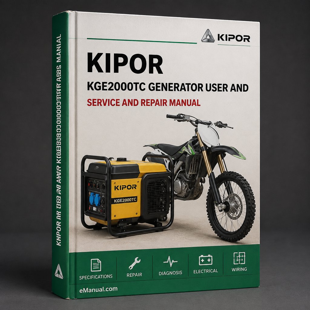 Kipor KGE2000TC generator user and parts Manual PDF Download