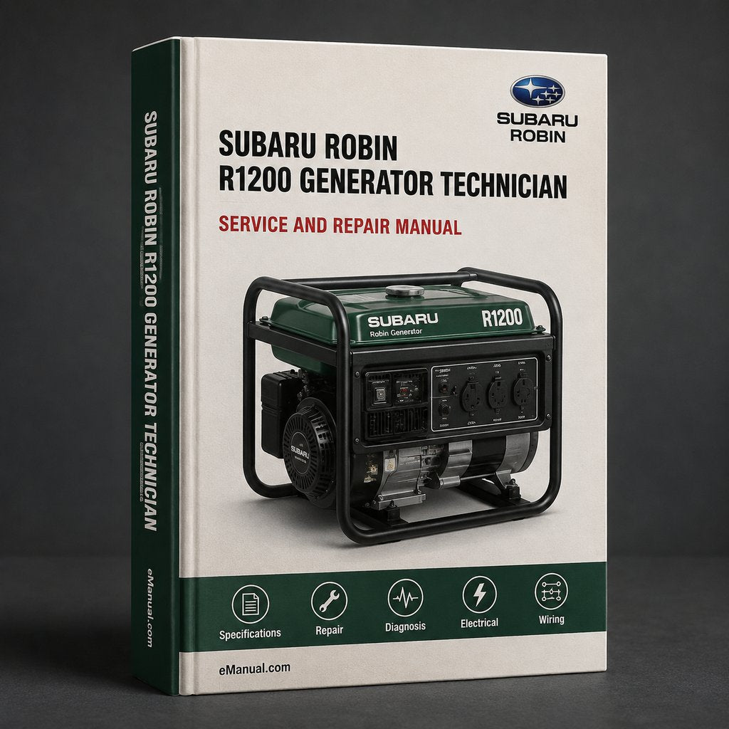 Subaru Robin R1200 Generator Technician / Service Manual PDF Download