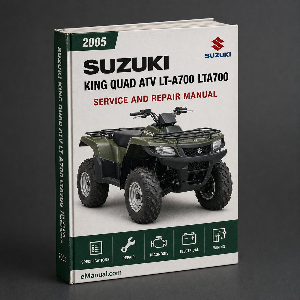 2005 2006 2007 Suzuki King Quad ATV Lt-a700 Lta700 Lta 700 Lt King Service / Repair / Workshop Manual - ( 05 06 07 ) - Download PDF