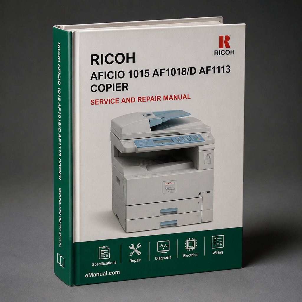 RICOH Aficio 1015 AF1018/D AF1113 Copier BW Digital Manual PDF Download
