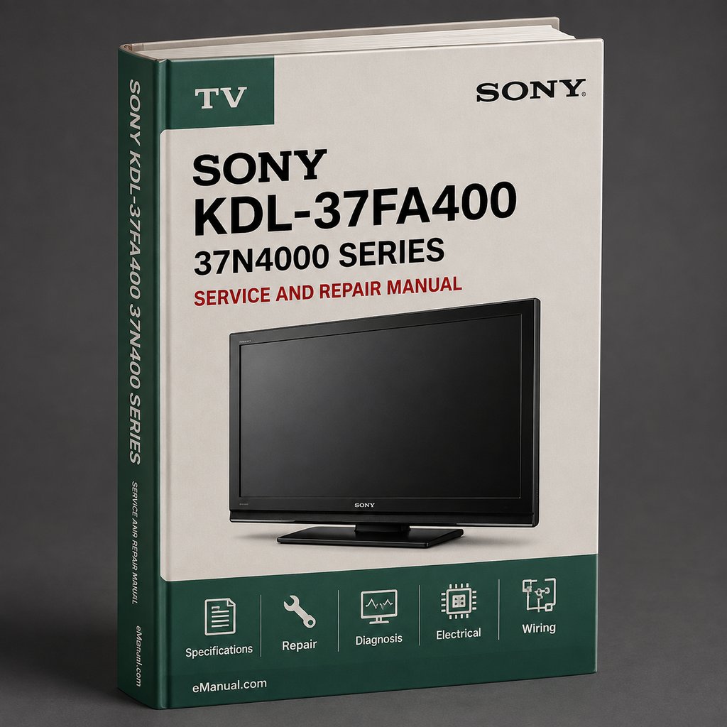 Sony KDL-37FA400 37N4000 Series Service Manual Repair Guide PDF Download