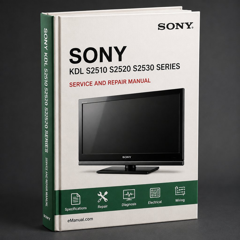 Sony KDL S2510 S2520 S2530 Series Service & Repair Manual PDF Download