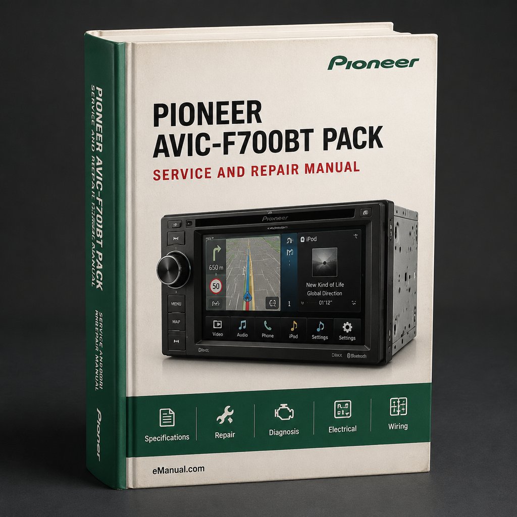 Pioneer AVIC-F700BT Service Manual & Repair Guide Pack PDF Download