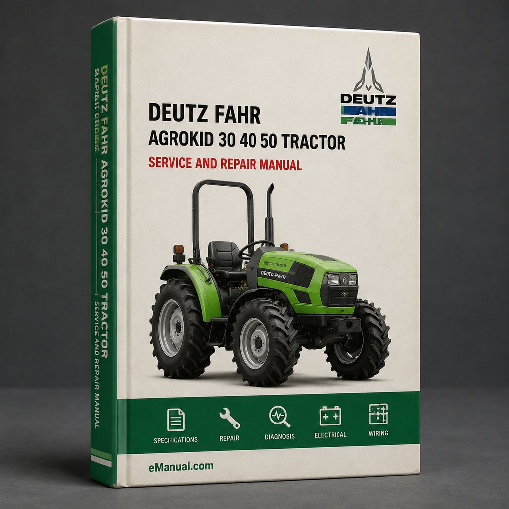 Deutz Fahr Agrokid 30 40 50 Tractor Service Repair Workshop Manual