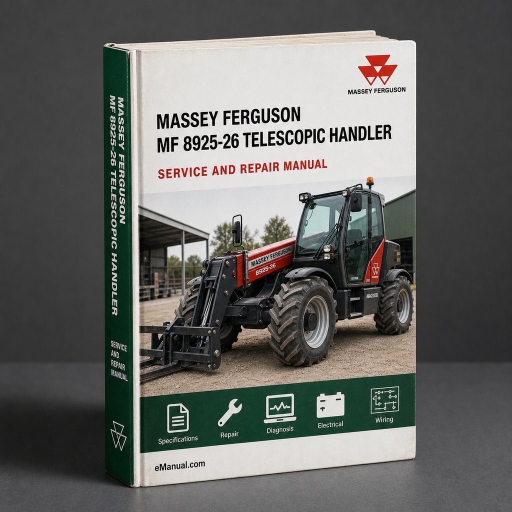 Massey Ferguson Service MF 8925-26 Telescopic Handler Manual Complete Workshop Manual Shop Repair Book