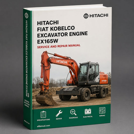 Hitachi FIAT KOBELCO Excavator & Engine EX165W EX165 EX 135 165 W EX135W Workshop Repair Manual