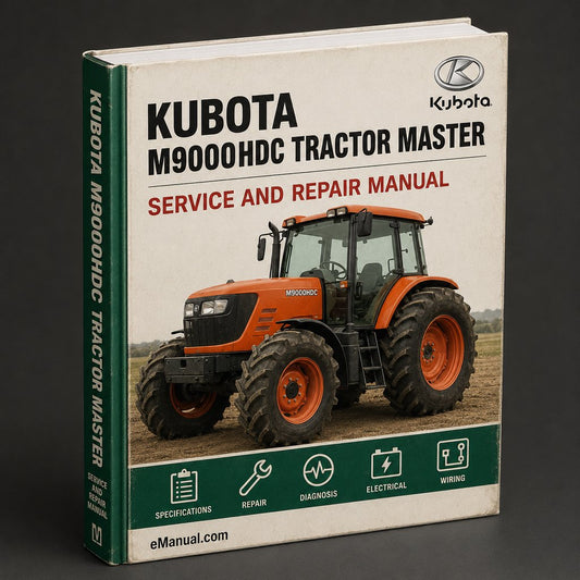 Kubota M9000HDC Tractor Illustrated Master Parts List Manual
