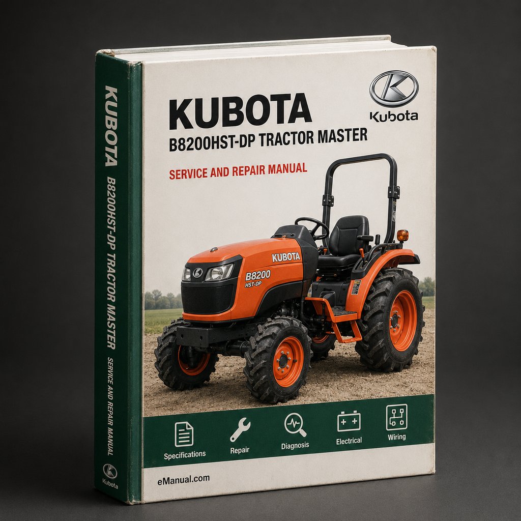 Kubota B8200HST-DP Tractor Illustrated Master Parts List Manual