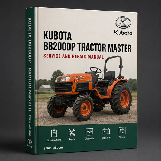 Kubota B8200DP Tractor Illustrated Master Parts List Manual