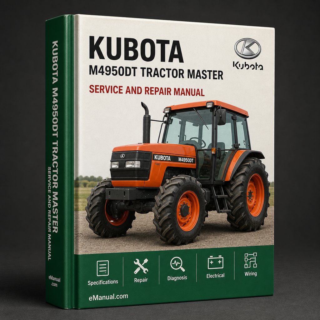 Kubota M4950DT Tractor Illustrated Master Parts List Manual
