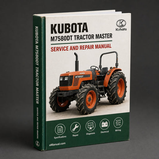 Kubota M7580DT Tractor Illustrated Master Parts List Manual