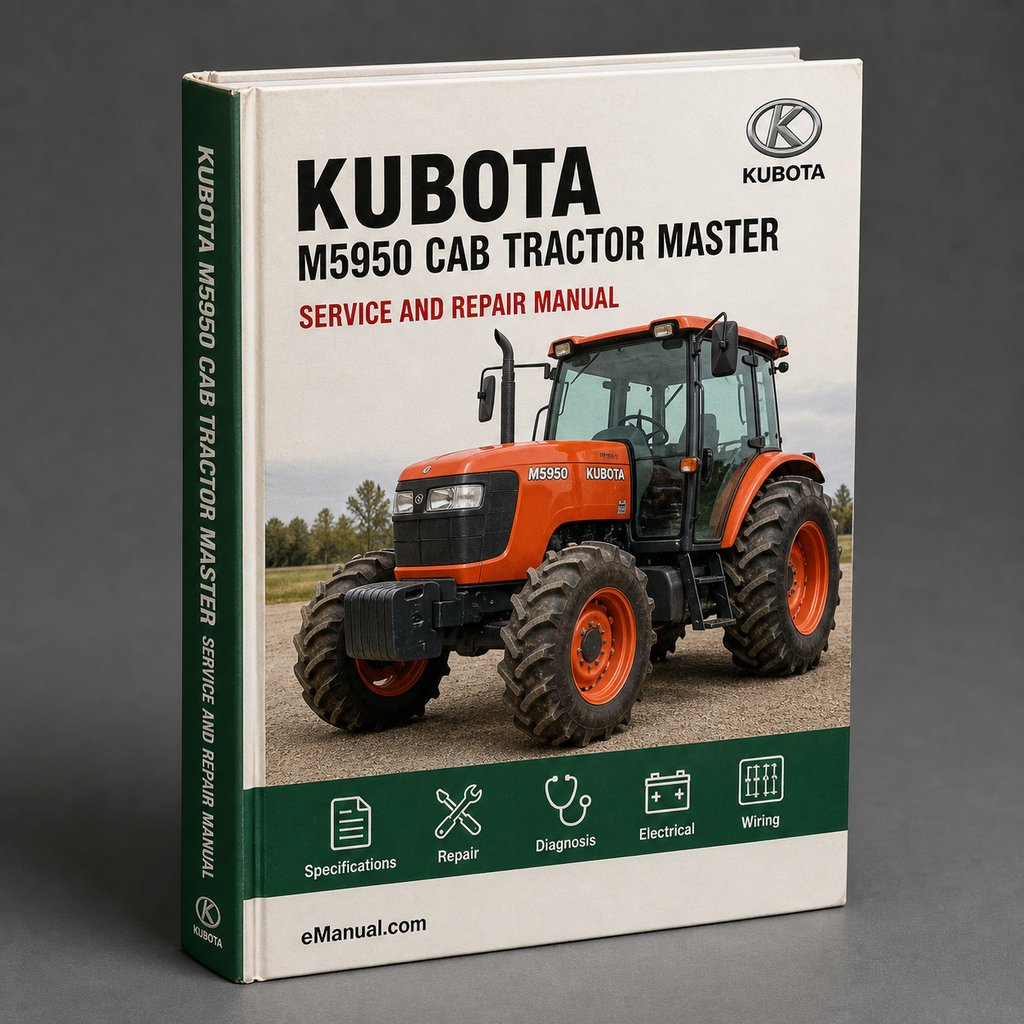 Kubota M5950 CAB Tractor Illustrated Master Parts List Manual