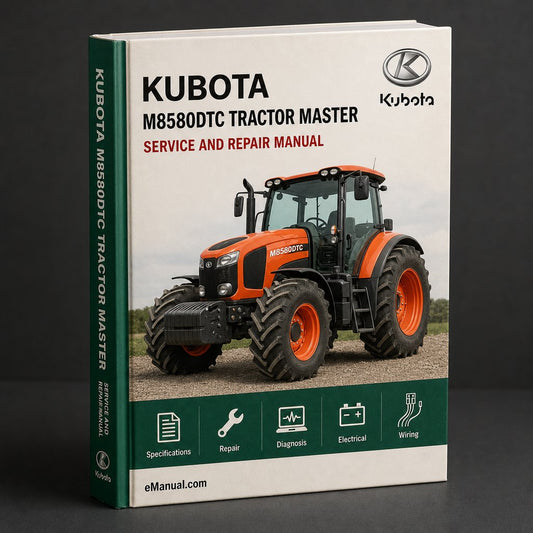 Kubota M8580DTC Tractor Illustrated Master Parts List Manual