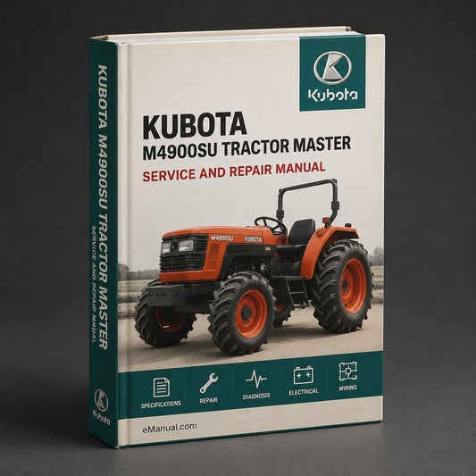 Kubota M4900SU Tractor Illustrated Master Parts List Manual