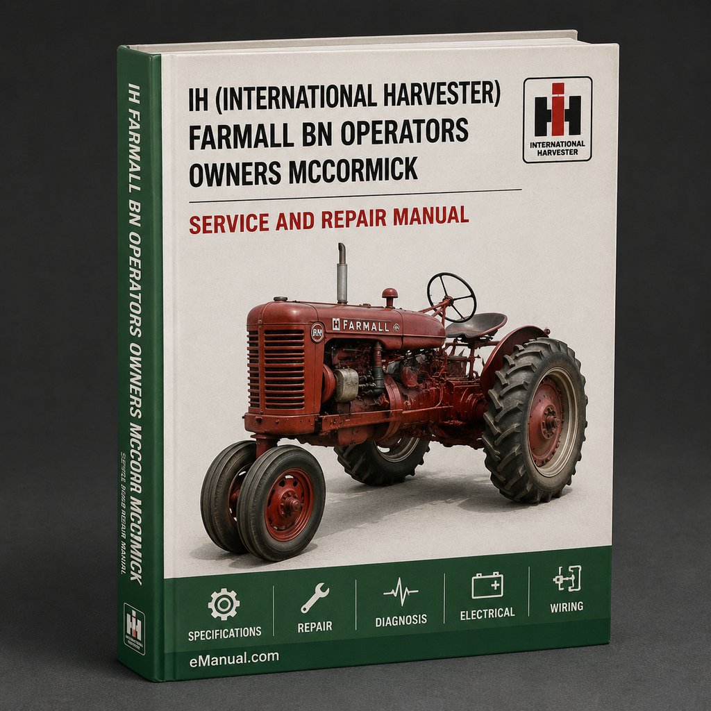 Farmall BN Operators Owners Manual McCormick Deering IH