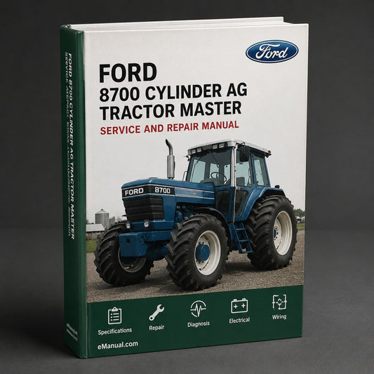 Ford 8700 6 CYLINDER AG Tractor MASTER ILLUSTRATED Parts List Manual BOOK