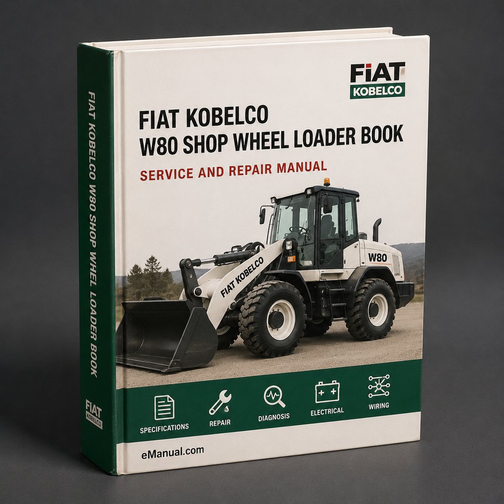 Fiat Kobelco Service W80 Shop Manual Wheel Loader Workshop Repair Book