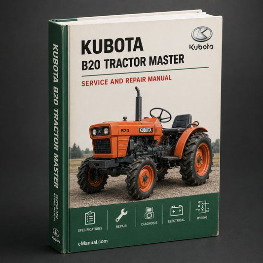 KUBOTA B20 Tractor Parts Manual - ILLUSTRATED MASTER Parts L