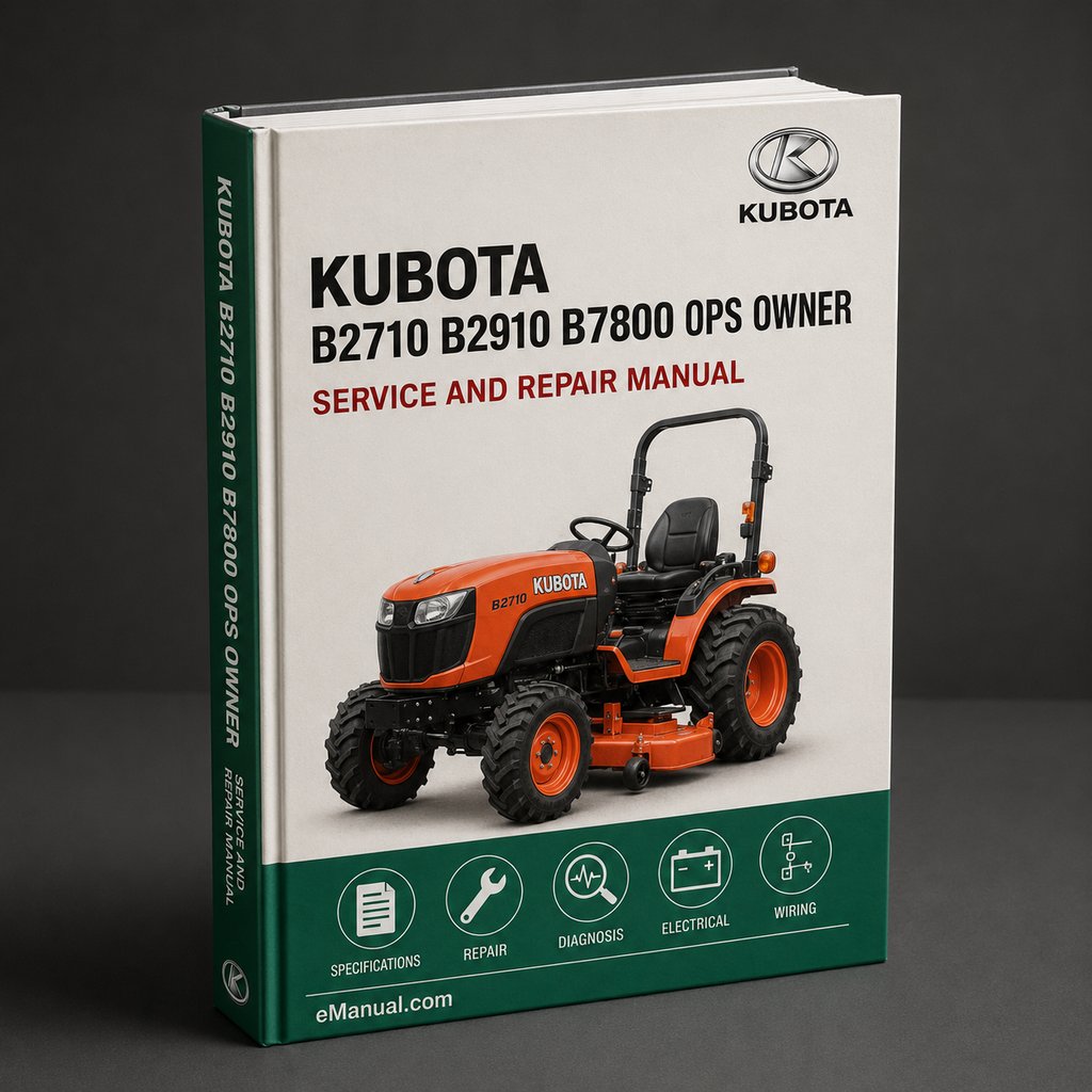 Kubota B2710 B2910 B7800 ops owner Parts Manuals 7 in 1