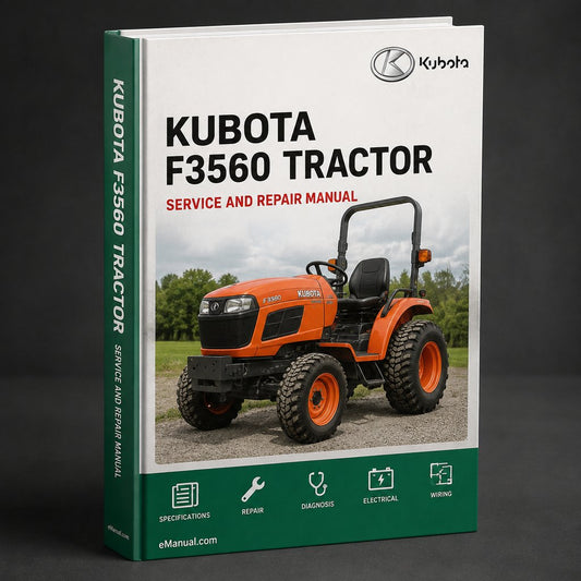 Kubota F3560 Tractor Workshop Service Repair Manual