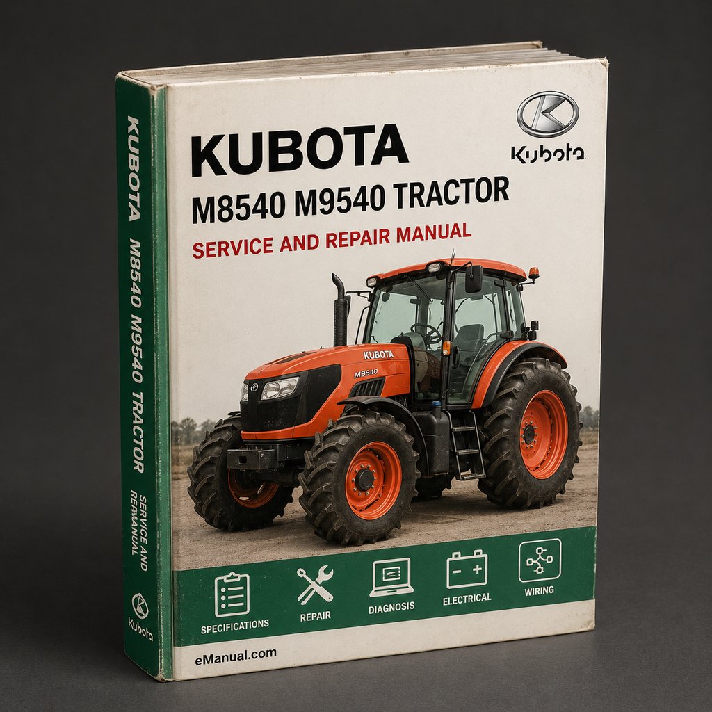 Kubota M8540 M9540 Tractor Factory Service Repair Manual