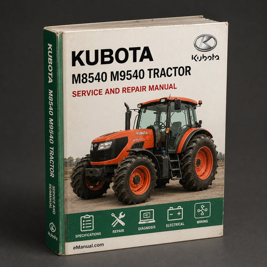 Kubota M8540 M9540 Tractor Factory Service Repair Manual