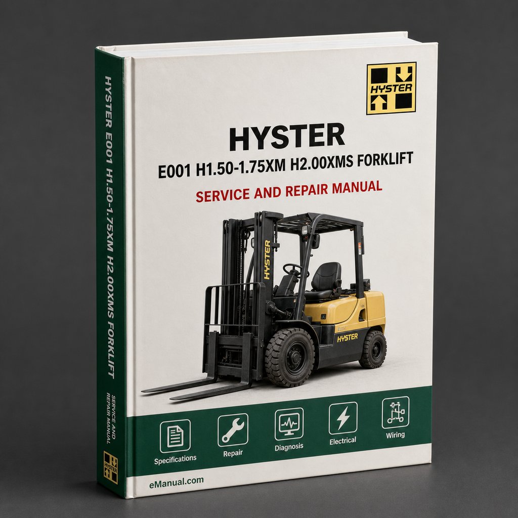Hyster E001 (h1.50-1.75xm H2.00xms) Forklift Service Repair Workshop Manual