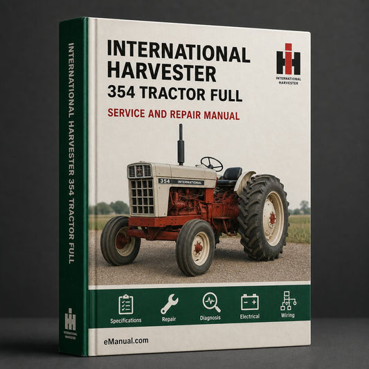 International Harvester 354 Tractor Full Service Repair Manual