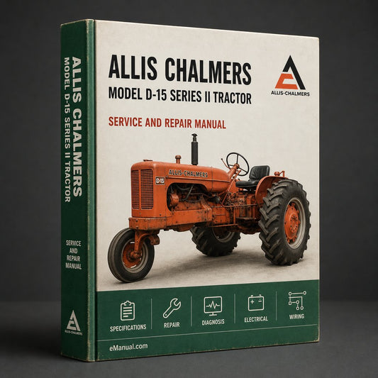 Allis Chalmers Model D-15 Series II Tractor Full Service Repair Manual
