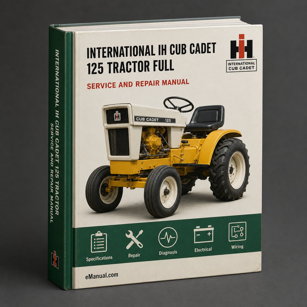 International IH Cub Cadet 125 Tractor Full Service Repair Manual