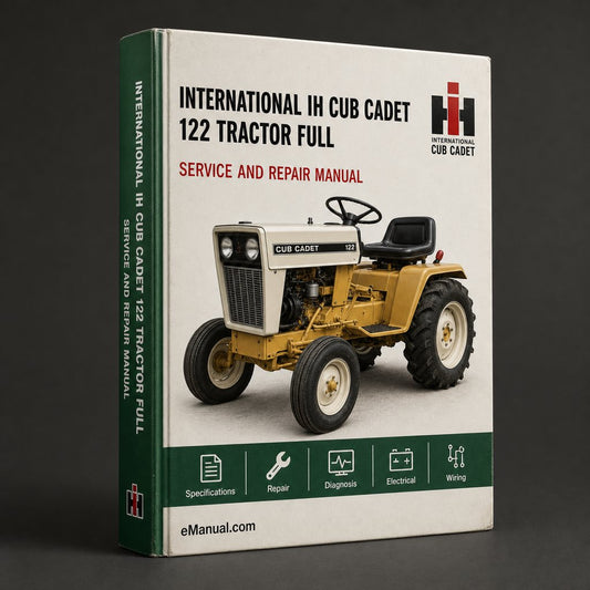 International IH Cub Cadet 122 Tractor Full Service Repair Manual