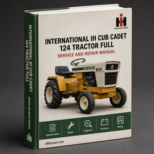 International IH Cub Cadet 124 Tractor Full Service Repair Manual