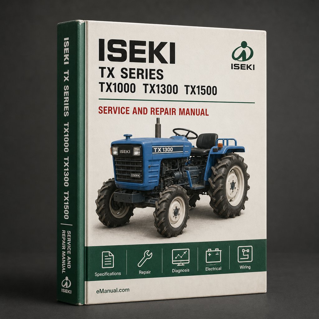 Iseki TX Series TX1000 TX1300 TX1500 Tractor Complete Workshop Service Repair Manual