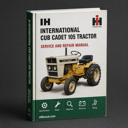 International IH Cub Cadet 105 Tractor Full Service Repair Manual