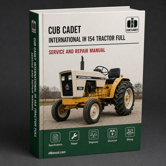 International IH Cub Cadet 154 Tractor Full Service Repair Manual