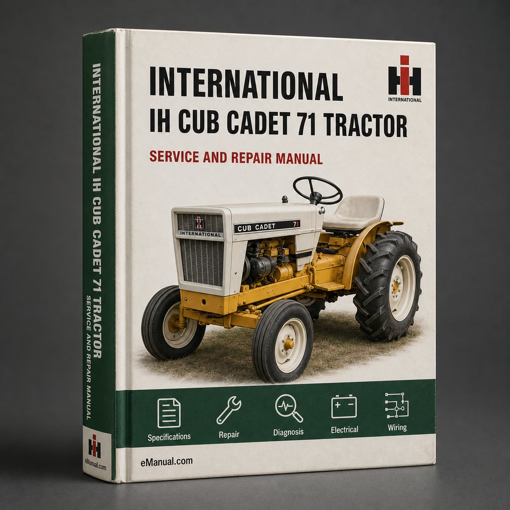 International IH Cub Cadet 71 Tractor Full Service Repair Manual
