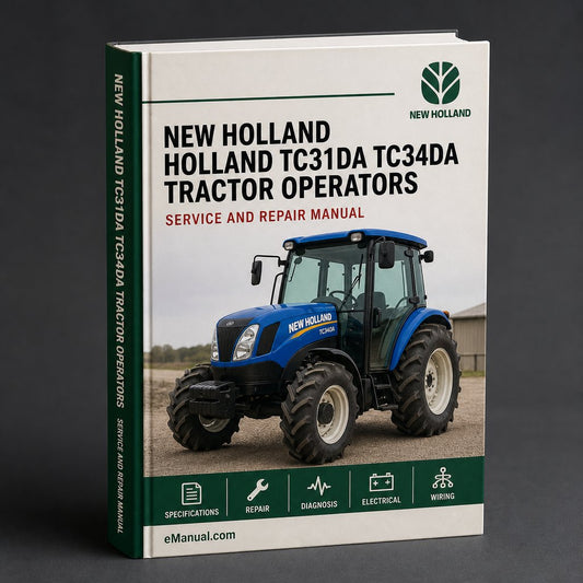NEW Holland TC31DA TC34DA Tractor OperatorS Manual