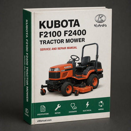 Kubota F2100 F2400 Tractor & Mower Workshop Service Manual
