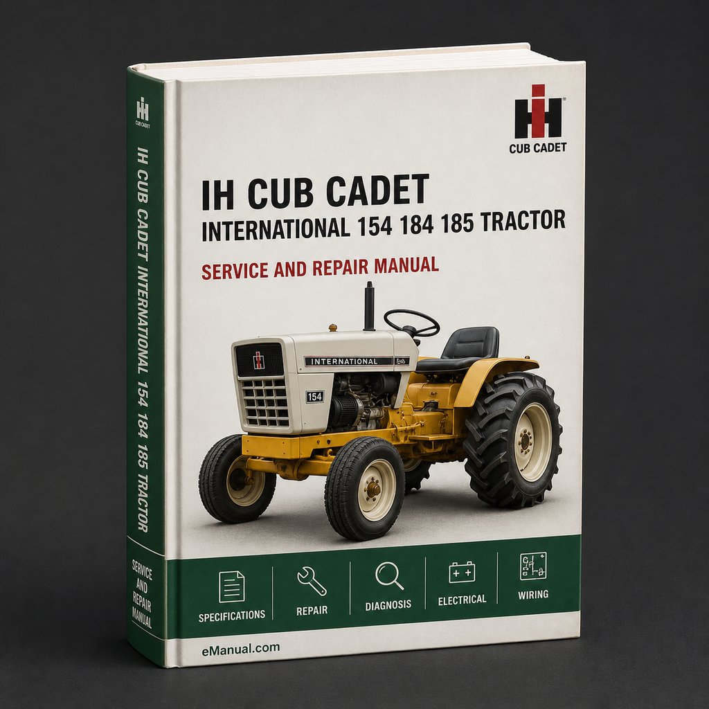 International IH Cub Cadet 154 184 185 Tractor Full Service Repair Manual