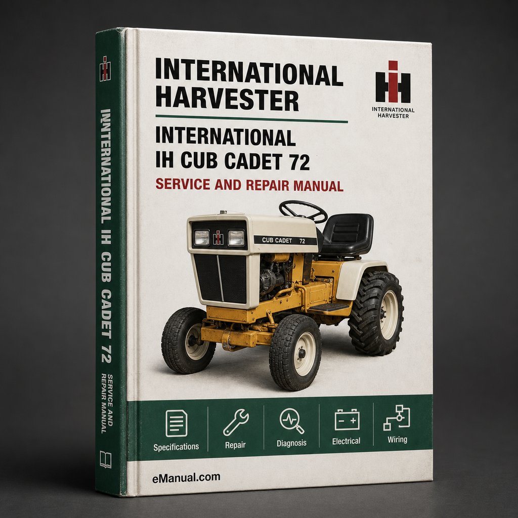 International IH Cub Cadet 72 104 105 124 125 Tractor Repair