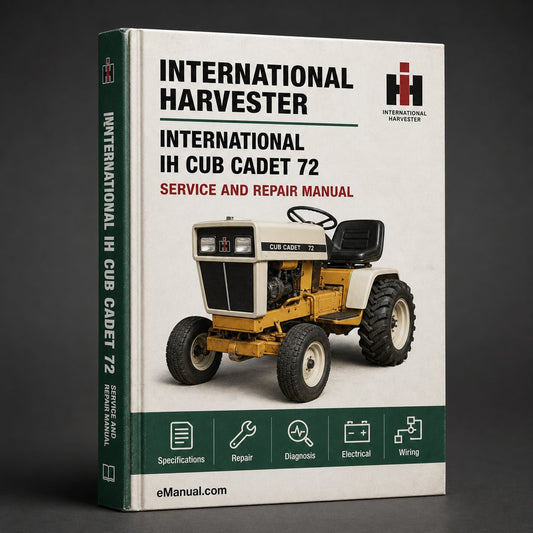 International IH Cub Cadet 72 104 105 124 125 Tractor Repair