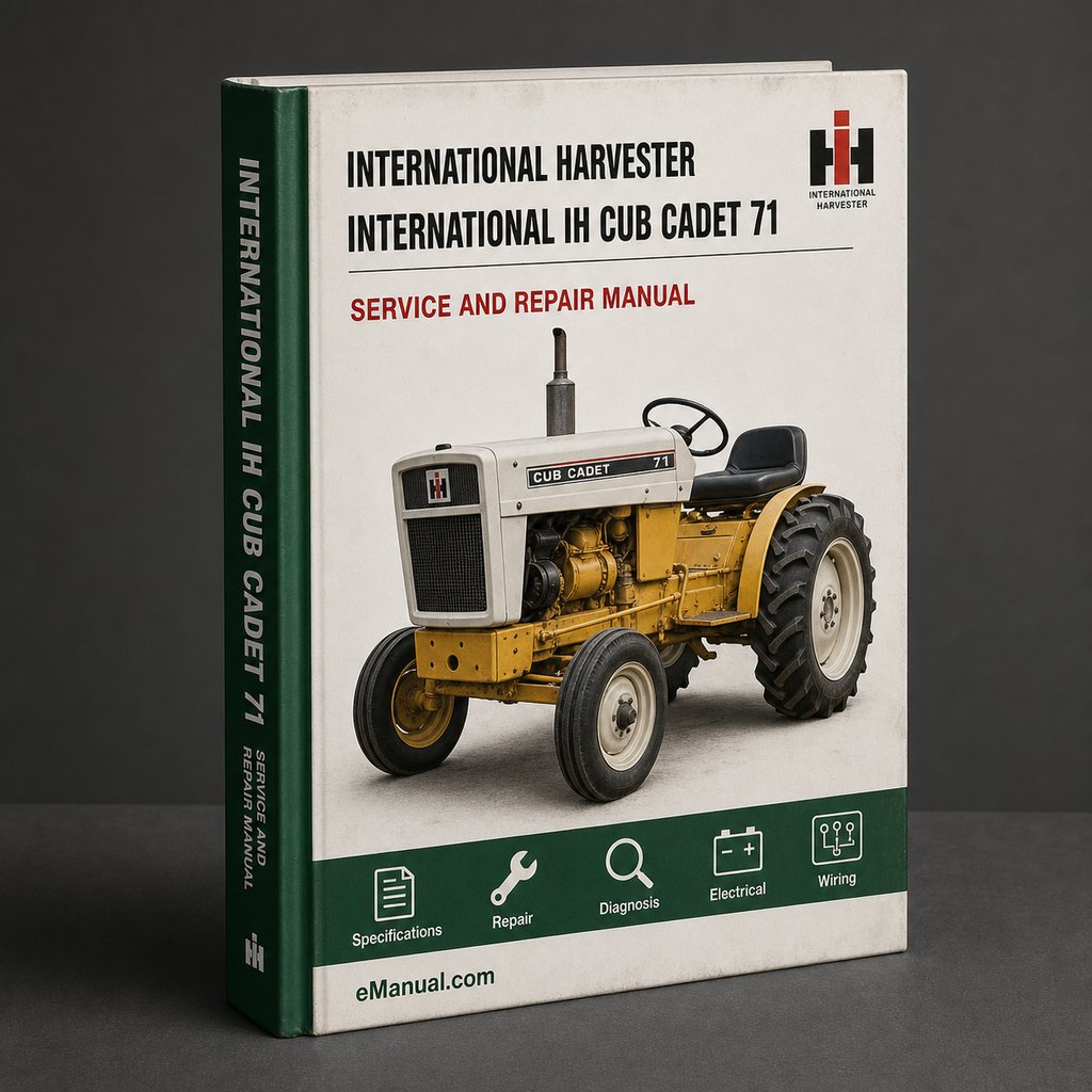 International IH Cub Cadet 71 102 122 123 Tractor Workshop